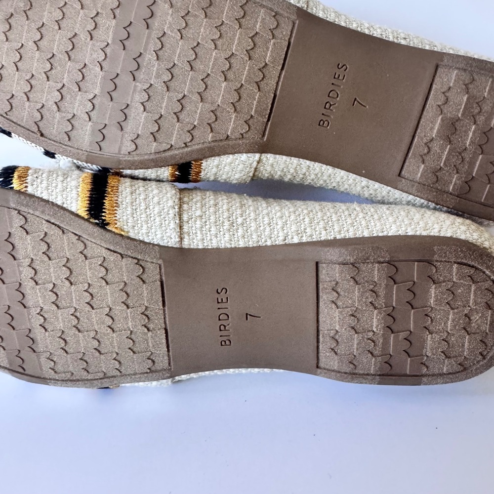 Birdies The Starling Cream & Black Stripe Loafers Women's Size 7 - Picture 6 of 13